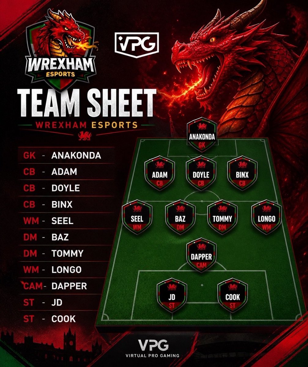 Wrexhamfc25's tweet photo. Debut for @anakondagk https://t.co/munFkLOqxw