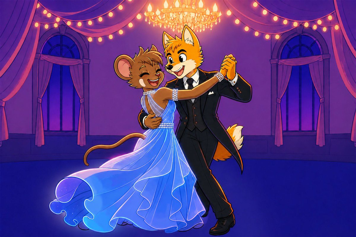 DorleenJay's tweet photo. In a world that never slows down… they found their moment to just dance 💃✨
No words, no worries—just them and the music.

Couple art, commissioned by @/Rivals

#digitalart #oc #furryart #coupleart #artshare #artistontwitter #illustration https://t.co/YmYU8nXdaa