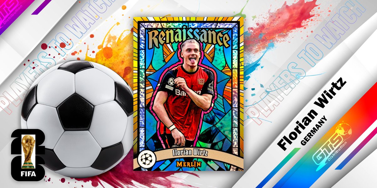 GTSDistribution's tweet image. ICYMI earlier: Leading up to the start of the #WorldCup, we'll take a look at some of the key players and provide a detailed look at their trading cards.

This week, @TheFDHLounge focused on Germany’s Florian Wirtz... Check it out: gogts.net/2026-fifa-worl…