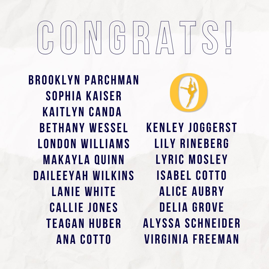 OTHSGoldenGirls's tweet photo. ✨Congratulations, Golden Girls!✨

Excellent job to all who tried out! Remember to always keep working, keep training, and keep dancing! Determination, motivation, and hard work will pay off and we hope to see many faces back next year! https://t.co/VNw3Bmv8Dt