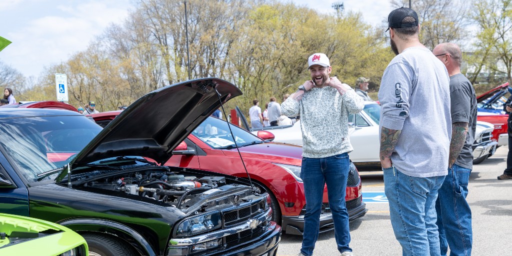 NWTC's tweet photo. Thank you to everyone who joined us for the #NWTCAutoClub Car Show! 🏎️💨

This year, Auto Club students, using parts donated by Auto Aces, restored and donated a vehicle to Amanda’s House. 🩵

Shoutout to the NWTC Auto Club for another great show! 👏

#NWTC #CarShow https://t.co/3ovpfanX23