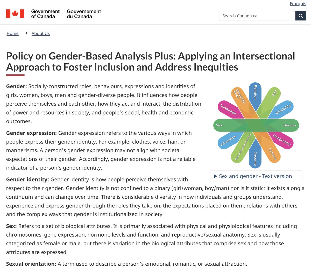 Read @ripsintolabels then read Canada's Policy on Gender-Based Analysis ...