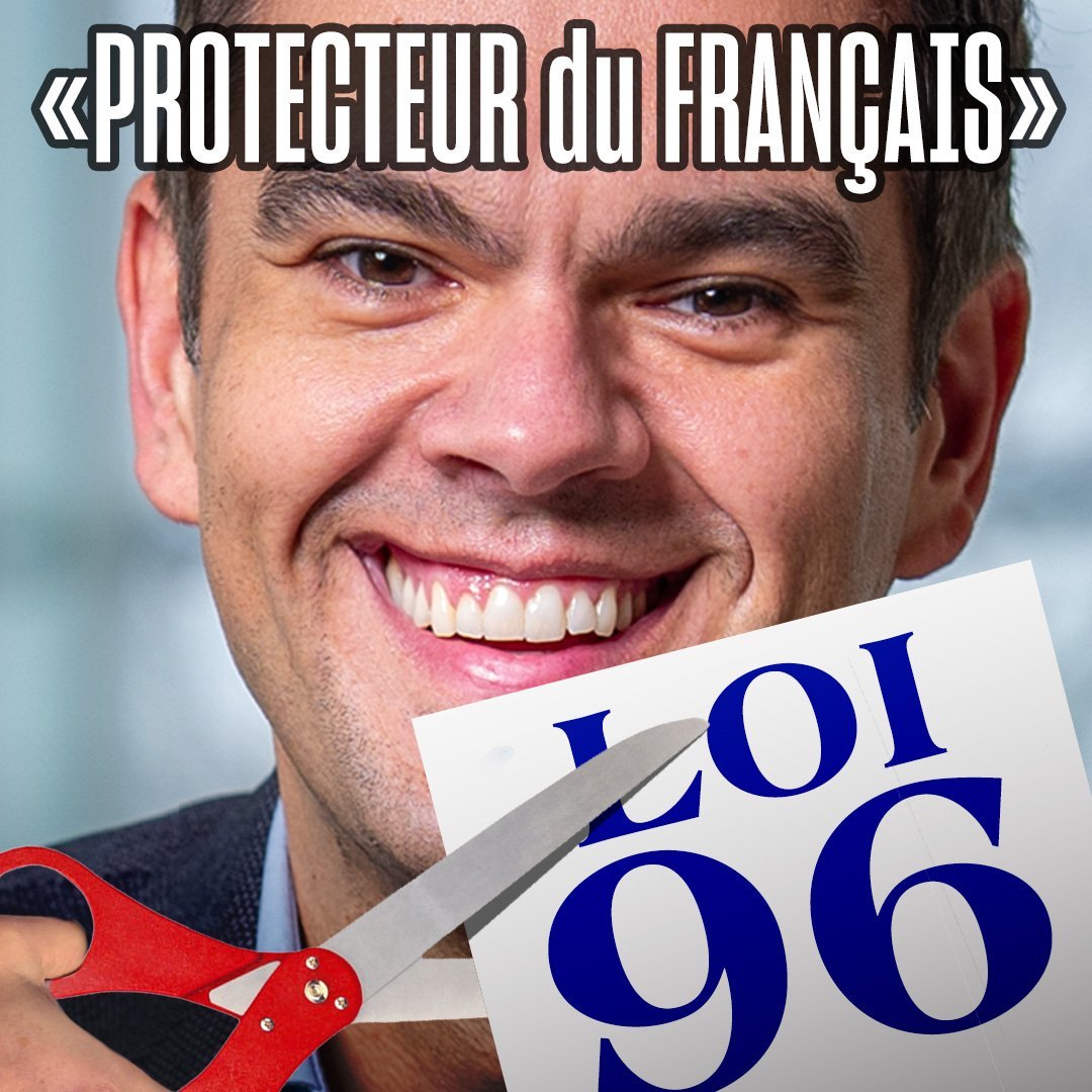 Quand tu recules sur la loi 96 .. ça en dit long...pour ensuite abolir la loi 21. <a href="/CharlesMilliard/">Charles Milliard</a> , le pantin du <a href="/LiberalQuebec/">Parti libéral du Québec</a> ! Son message du jour ! Une vraie farce. Quelles réalisations désastreuses qui a fait reculer le #Québec en économie, soins de santé et  habitations.