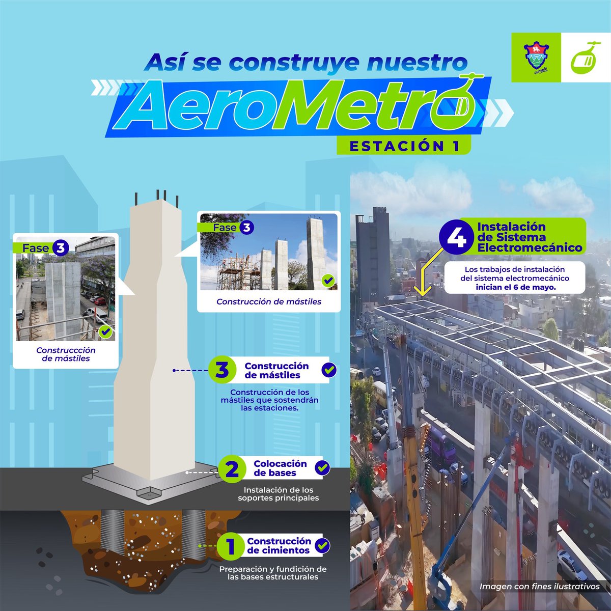 AerometroGt's tweet photo. 🚧 #AeroMetroGT avanza según lo planificado. 

A partir del 6 de mayo habrá disminución de carriles 12 calle, entre 6 avenida y Plaza España #Zona9, por trabajos de instalación del sistema electromecánico.

Sabemos que estos trabajos representan algunos cambios en tu ruta habitual, pero cada fase está planificada para avanzar con el menor impacto posible.  

Agradecemos planificar tus recorridos y consultar las rutas alternas en: https://t.co/4MQV58H8mh 

#UnLugarQueAvanza #TraficoGT #TránsitoGT #cableviagt