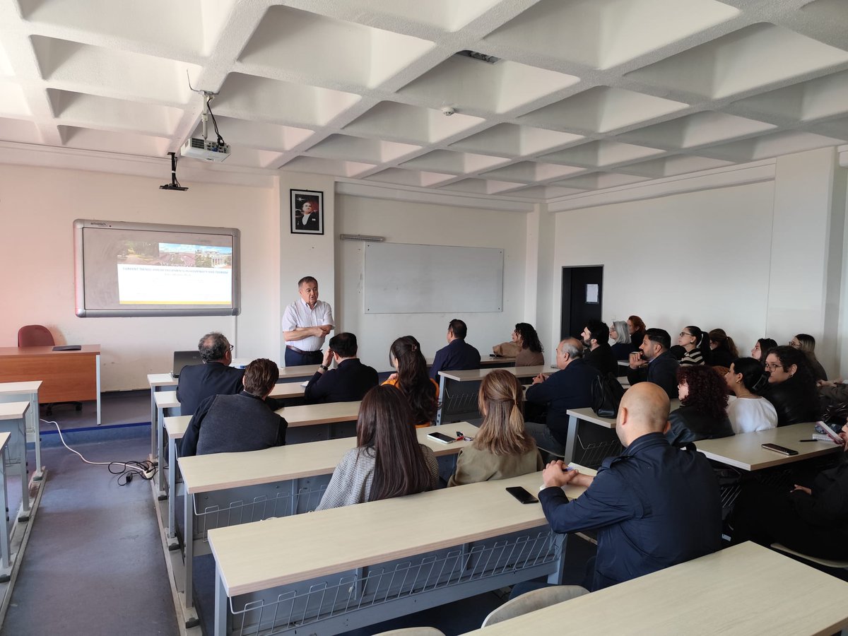 ADUTourism's tweet photo. Turizm alanının öncü araştırmacılarından Prof. Dr. Fevzi Okumuş (University of South Carolina) iki farklı sunum gerçekleştirmek üzere 4 ve 5 Mayıs 2026 tarihlerinde fakültemizi ziyaret etti. https://t.co/jdXi8D8r0K