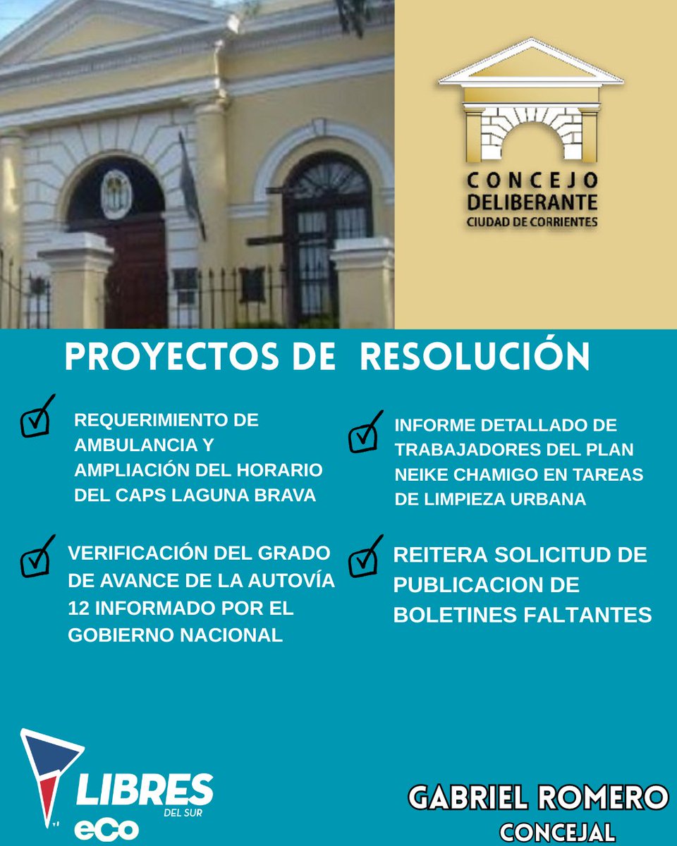 Partido Libres del Sur Corrientes tweet media