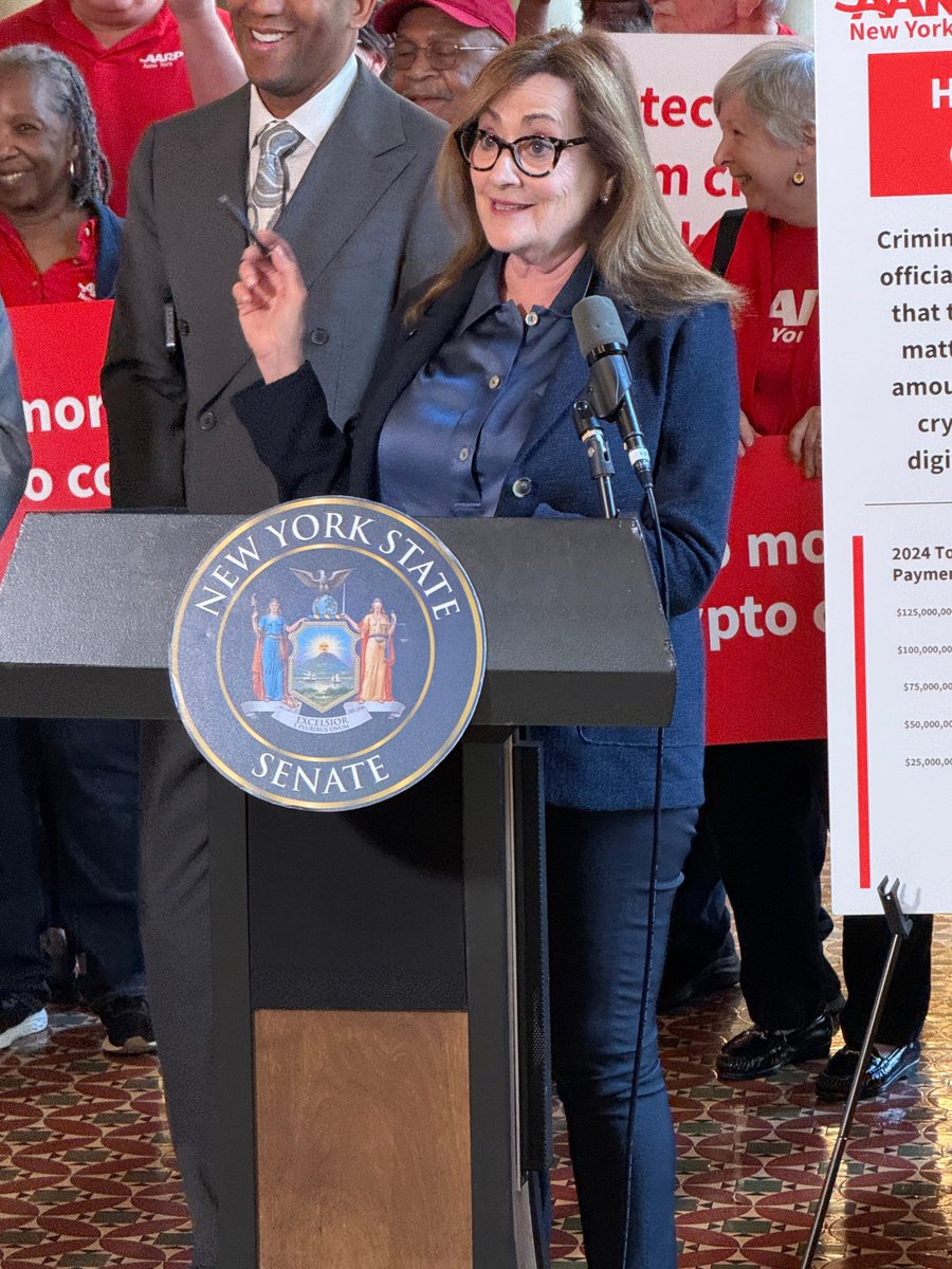 AARPNY's tweet photo. 🚨 Stop Crypto Kiosk Scams Now 🚨

@bethny: Scammers are weaponizing these machines to steal life savings in a matter of minutes.

They are increasingly being used in scams that pressure consumers, especially older adults, into sending cash directly to criminals. (1/2) https://t.co/7siBAq5knp