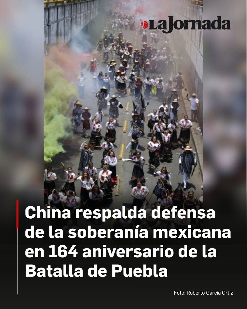 🇲🇽 🇨🇳 En el contexto de la conmemoración del 164 aniversario de la Batalla de Puebla, la embajada de China en México expresó su respaldo a la defensa de la soberanía nacional frente a presiones externas y lanzó un exhorto para que cesen las prácticas de injerencia contra el país.