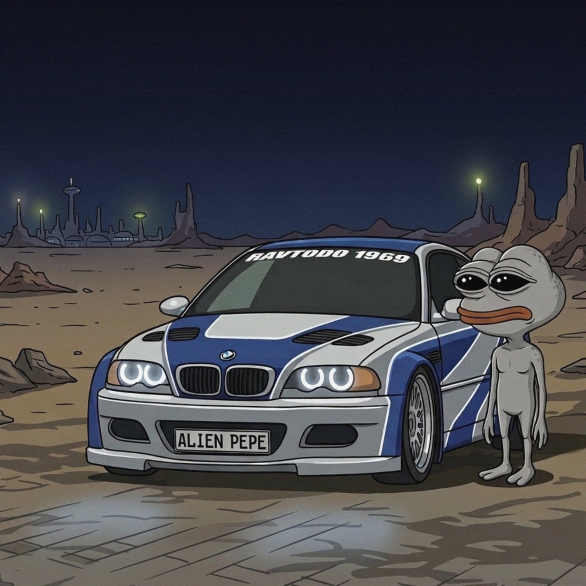 AlienPepeMeme's tweet photo. $ALIENPEPE new ride https://t.co/AIS8pzaGZ8