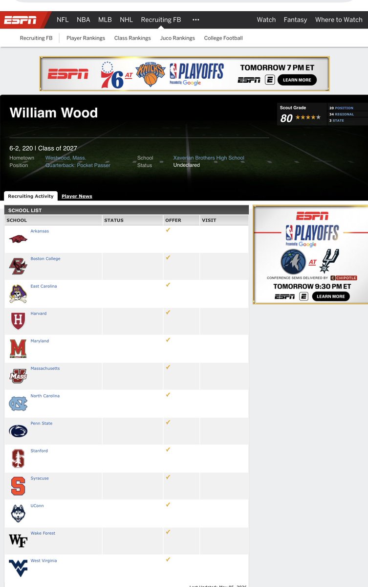 Will Wood 4⭐️ 27’ QB tweet media