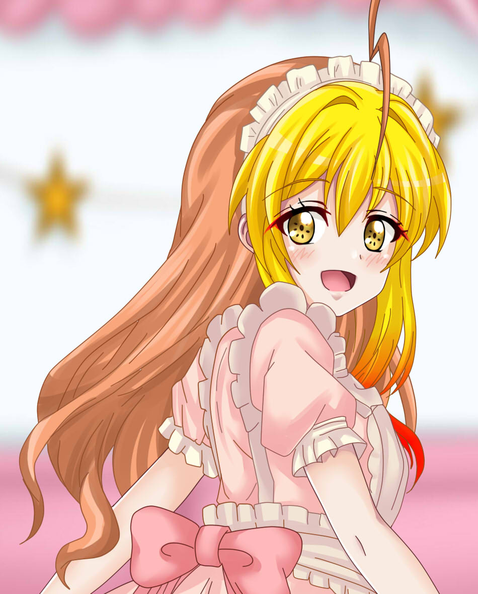 今日のオリキャラ　
メイドコスの雀ちゃん

＃オリキャラ　#絵描きさんフォロバ１００