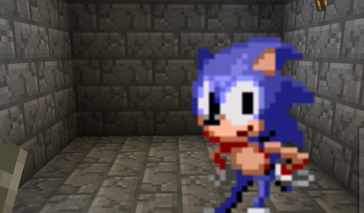 T3am_S0n1c's tweet photo. 🦔- “hey, im pretty sure your friends are safe! With some other survivors. Because I'm sure they are stronger then that wither skeleton!” https://t.co/cqNo7Y7lZR