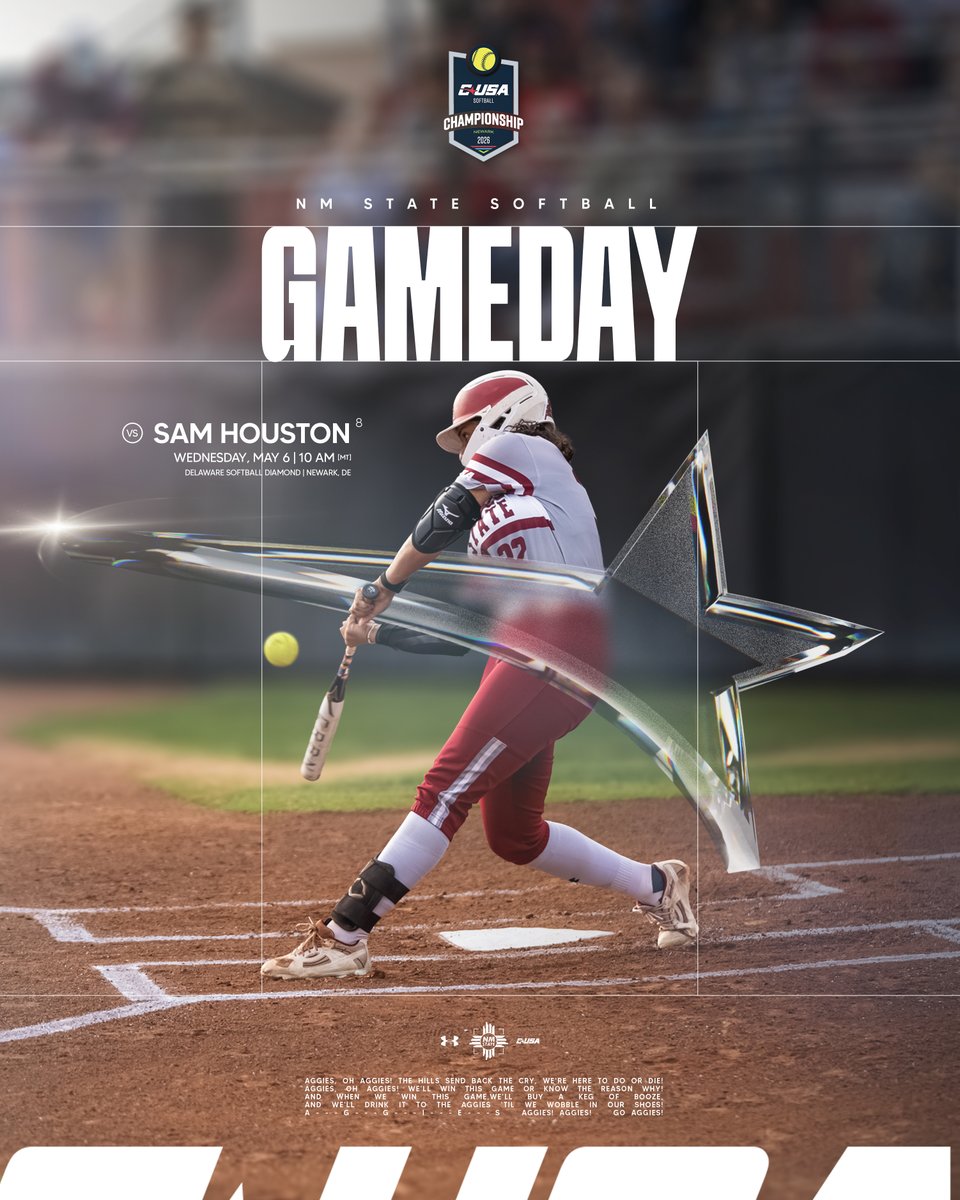 Ready for the Big Stage 🤩

🆚 Sam Houston
⏰ 10 AM

📍Delaware Softball Diamond
📊 nmstatesports.com/stats
📺 ESPN+

#AggieUp