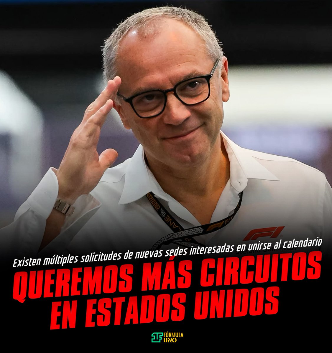 🔴Domenicali asegura que el crecimiento en Estados Unidos apenas está comenzando. 
✅ La F1 busca pasar de ser un evento "aleatorio" a una parte esencial de la cultura en EE. UU.
✅ ¡Hay fila! Existen múltiples solicitudes de nuevas sedes interesadas en unirse al calendario.