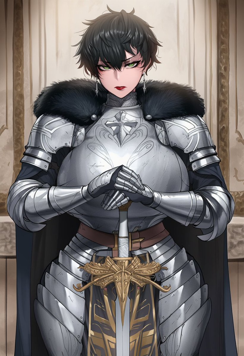 "I am Sir Lancelot, the Black Knight, one of the knights of the Round Table under the service of Arthur Pendragon. I bow before you, Choosen One. I shall lend you the power of my sword with all I have. H-Huh? No! I wont try to steal your wife!... T-Though seems tempting... Ejem!"