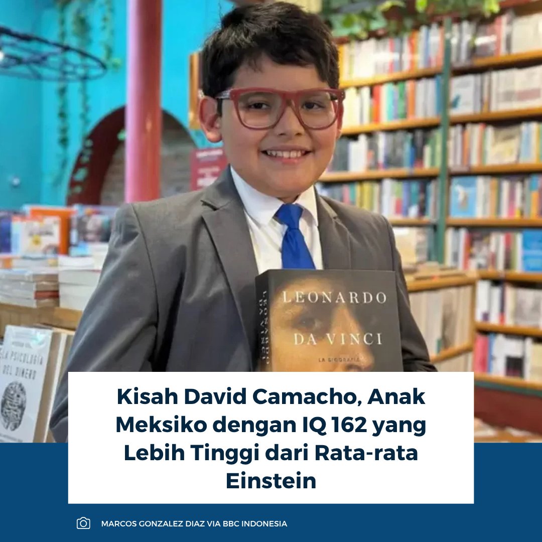kompascom's tweet photo. Baca selengkapnya: https://t.co/vR25P5yOuU
David Camacho, anak Meksiko, memiliki IQ 162 namun menolak disebut jenius. Ia tak ingin dibandingkan dengan Einstein atau Hawking karena masih belajar di usia 10 tahun.
~RK #jenius #meksiko #DavidCamacho https://t.co/aquo9T82HL