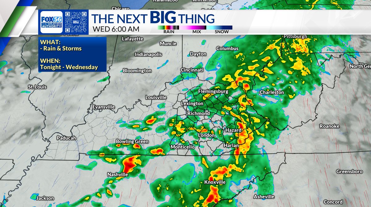 Showers and storms increase tonight and move east. The severe risk is ...