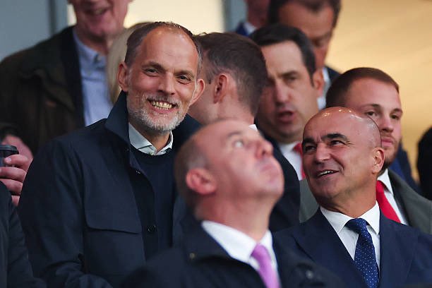 Arsenal_in_out's tweet image. 📸| England national team manager Thomas Tuchel and Portugal head coach Roberto Martinez were in attendance at the Emirates for Arsenal’s win over Atletico Madrid. #afc