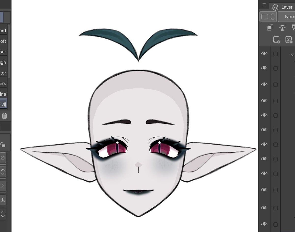Cazkket's tweet photo. So uh..IM STARTING OVER THE SKETCH N STUFF!!

here's the head though since I was kinda proud of his face :)) https://t.co/uyncfKeB8K