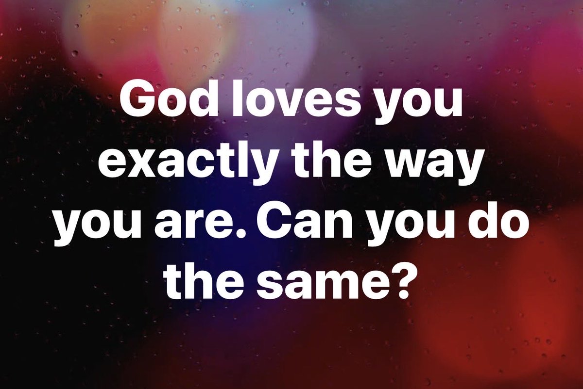 JohnCDavisMusic's tweet image. God loves you exactly the way you are. Can you do the same? 🙏🏻 #JoyTrain #hope #healing #mindful #spiritual #tuesday