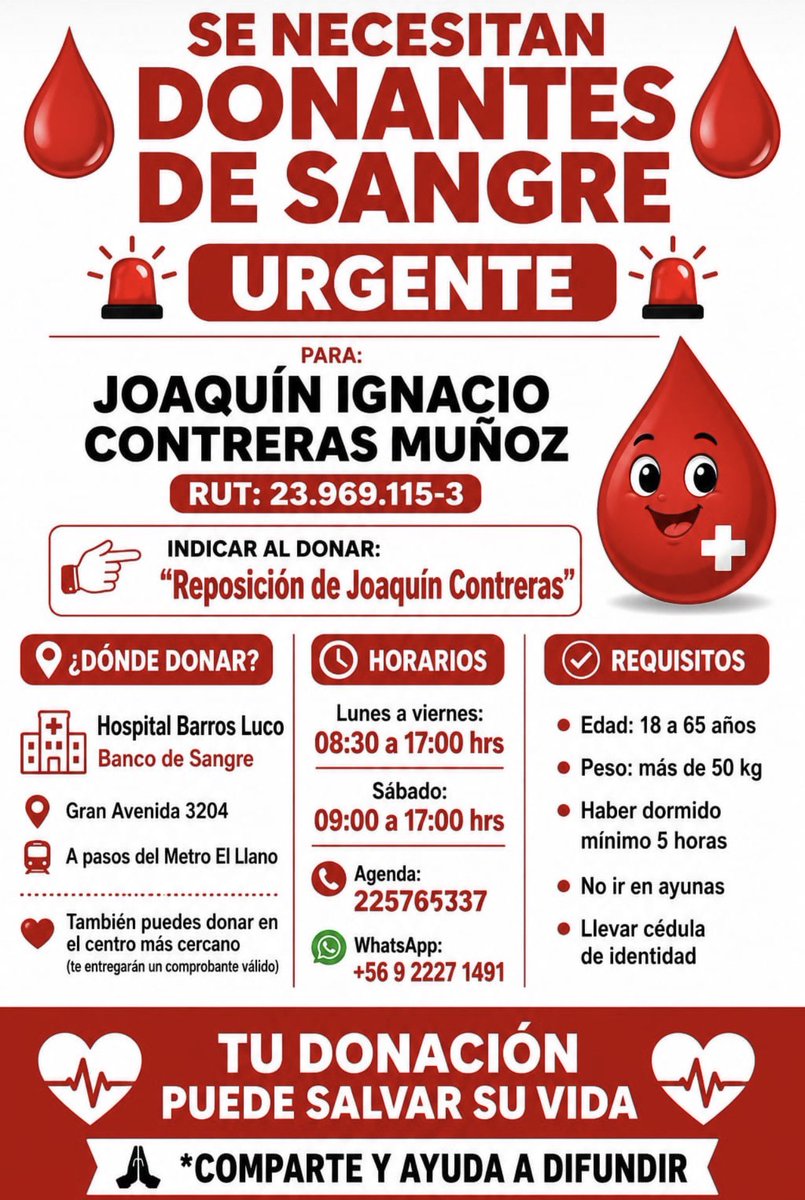 inostrozacl's tweet photo. @KarendTV Hola Karencita, me ayudas con un RT así ir en ayuda del hijo de mi amigo plis https://t.co/acYQpPO3uN