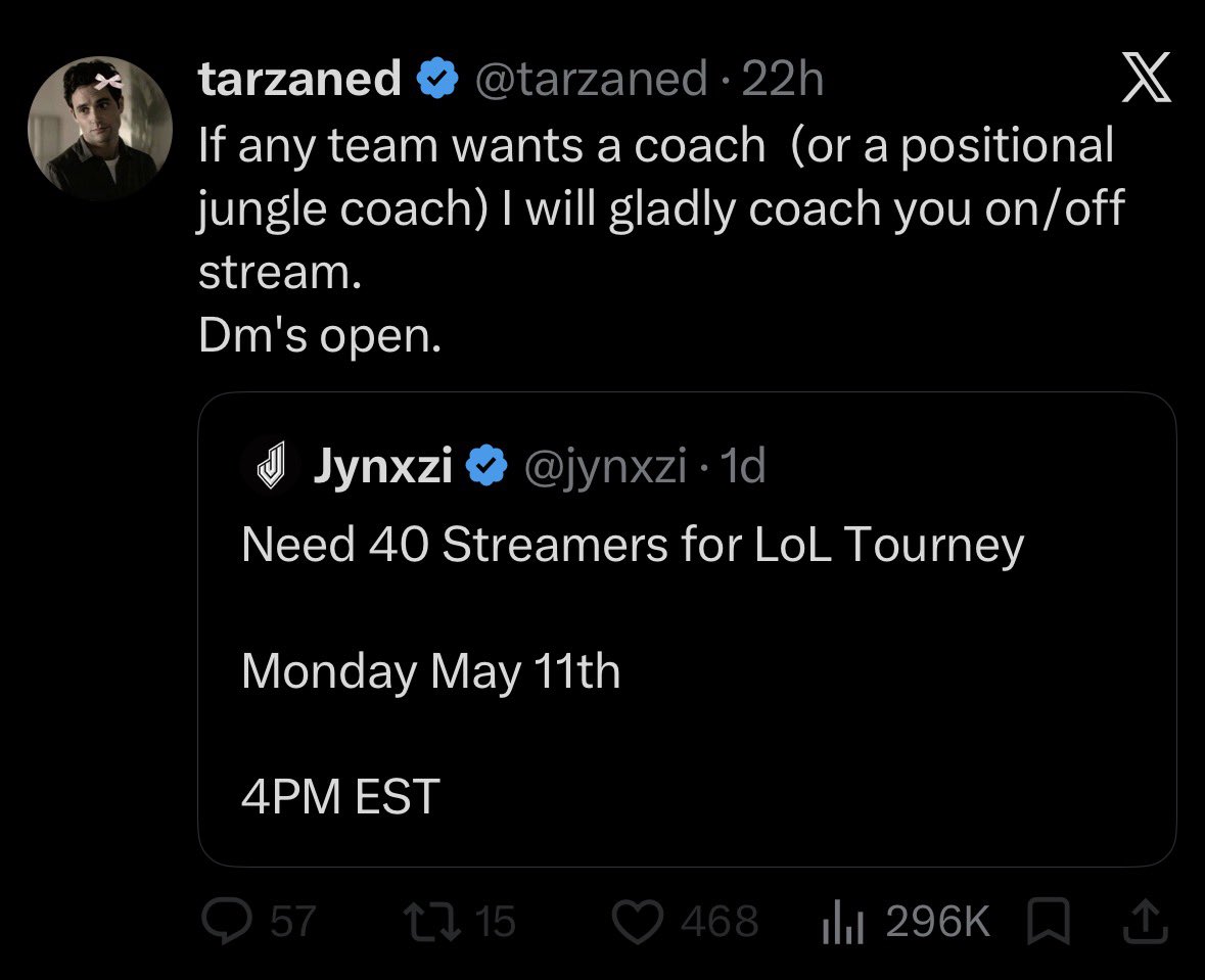 this is such a humiliation ritual for him. i really doubt most of the streamers on that list want to publicly associate themselves with such a massive PR disaster in the league community