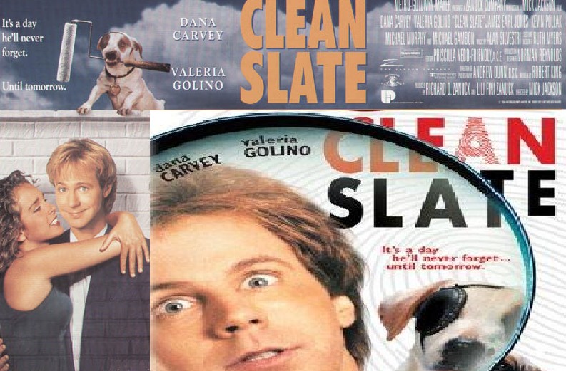 May 6 1994 CLEAN SLATE opens. Dir. Mick Jackson. Frivolous, screwball caper with SNL alumnus Dana Carvey as a soft-boiled, private eye with short term memory loss goof-balling his way thru murder investigation centering on a snarling gangster &amp; his imperiled, sexy strumpet.