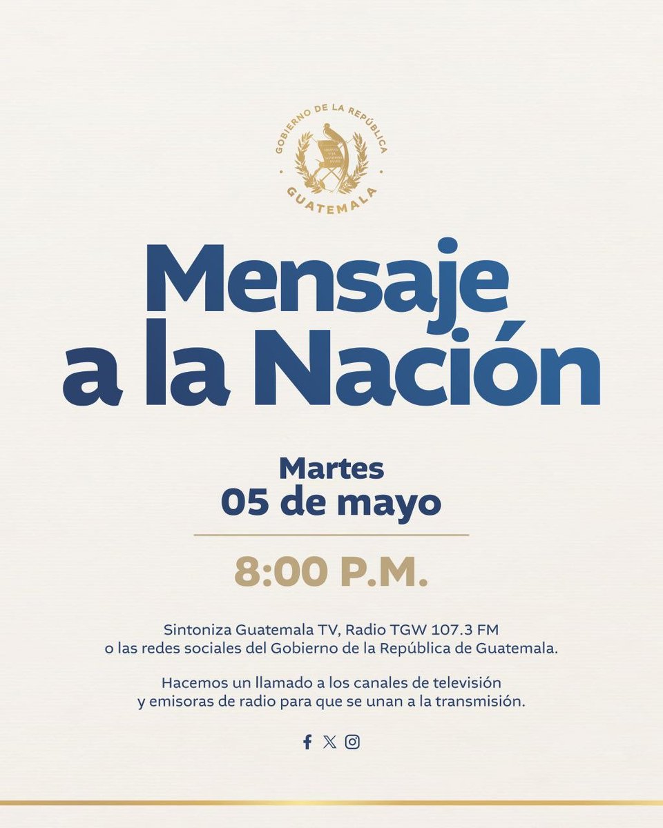 ElHeraldoGuate's tweet image. El ejecutivo anuncia una mensaje de la nación, se espera que el presidente Arévalo de a conocer el nombre del nuevo Fiscal General del Ministerio Público.

#ElHeraldoGuate #MP #FiscalGeneral #mensaje #Arévalo