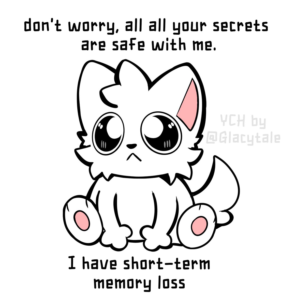 Glacytale_'s tweet photo. Well, at least your secret is safe 😭

New silly YCH open :3 
https://t.co/iI7rpySsr5 https://t.co/VjG9TBZgtn