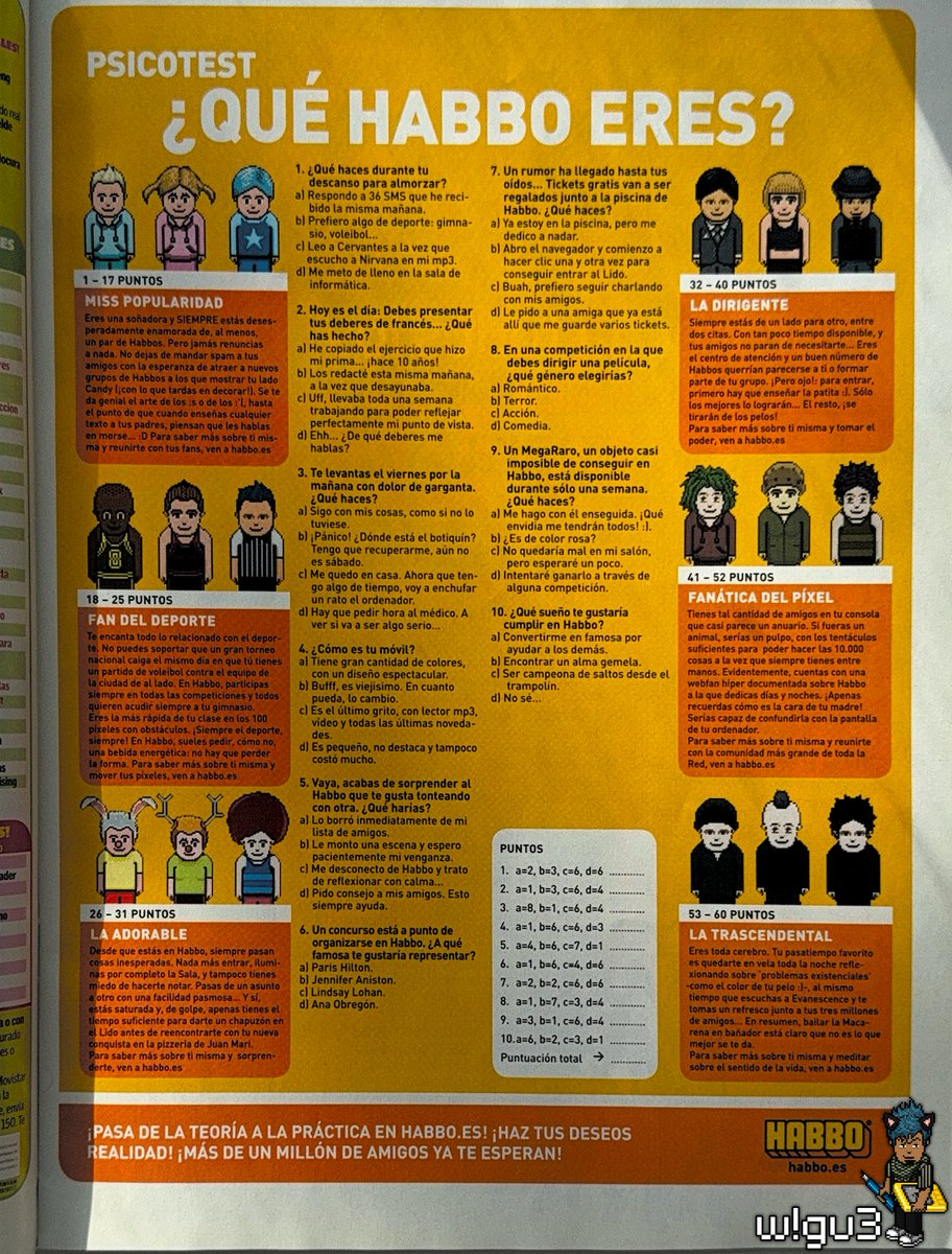 Habbowigu3's tweet photo. @ESHabbo 20/? Publicidad de Habbo en la revista Super Pop 

¿Qué Habbo Eres?

Un psicotest muy interesante 👀
 
Habbo Hotel 2006🗓️🏨 

#HabboHotel #RecuerdoEnHabbo #HabboMerc20 https://t.co/F7WbtTRhCY