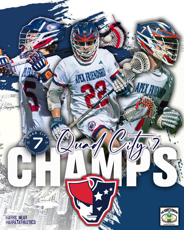 🚨 With the conclusion of tonight’s conference schedule for <a href="/AFHS_mlax/">Apex Friendship Mens Lacrosse</a> 🥍, they are your inaugural 2026 Quad City 7 Conference Champions! 🏆 #PatFam #RepAFHS