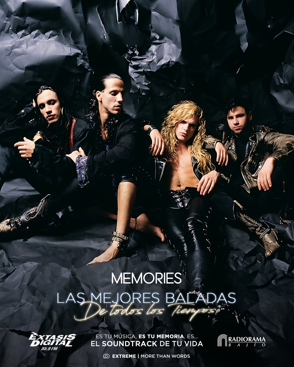 extasis_digital's tweet image. #Memories 05/05/26. Suena "More Than Words" de #Extreme 🇺🇸 (1990), balada acústica que prescindió de instrumentación eléctrica para alcanzar el #1 en Billboard. | 22:00 h. | 📻 @extasis_digital / goo.su/4FdUL8 #ElSoundtrackDeTuVida