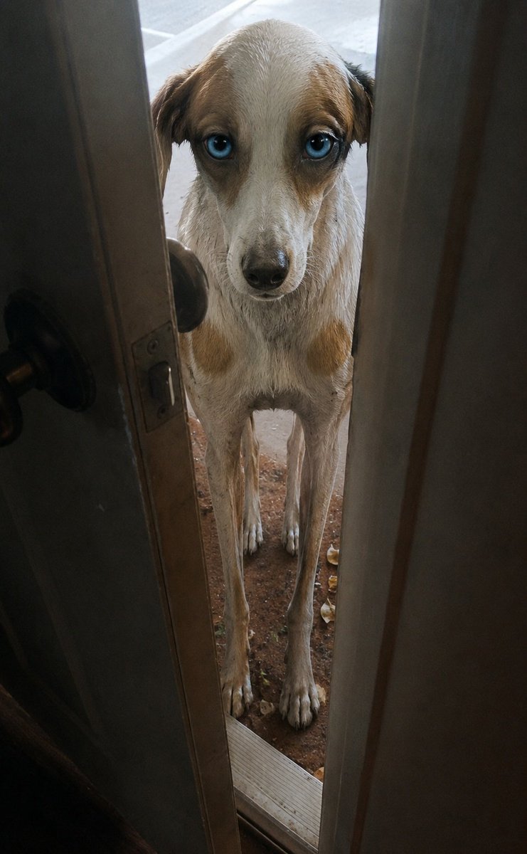 GabyUFOvlog's tweet image. Talking about the strange blue eyes long legs dog that I saw a week ago. I open the door and there he was, I look at the dog's eyes and noticed how blue they were.

#paranormal #ufotwitter #uapX #UAPs #ovnis #dog