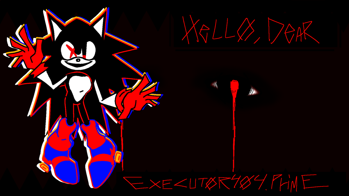 OfcLuckyX's tweet photo. Hello, Dear!....π
#Sonicexe #sonicartist #sonic #communityExe #exe https://t.co/d8YXlrussz