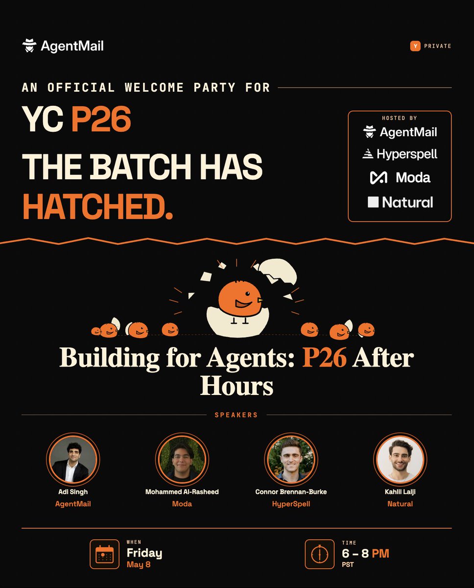 If you missed out on the GPT 5.5 party, we have something even better for you...

Join us Friday for the top agent companies and founders in one room together