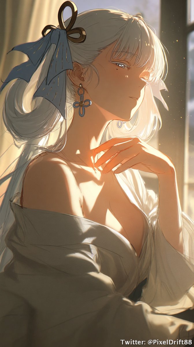 PixelDrift88's tweet photo. "A little distracted~?" 😏
"ちょっと気を取られてる〜?" 🤍

Jinhsi | 今汐           

SFWイラスト 
#WutheringWaves #鳴潮 #PixAI https://t.co/bG1y3xJIKA