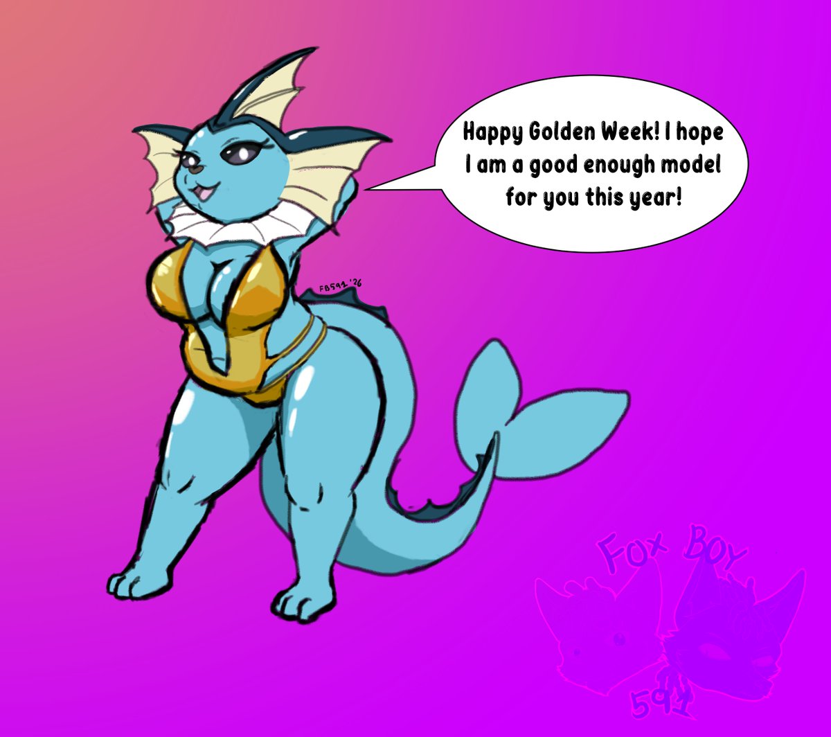 Foxboy591's tweet photo. Golden Bikini 2026 with Fina Marine! Hope You enjoy this quick little sketch I did with Timelapse! https://t.co/joxc896tDE