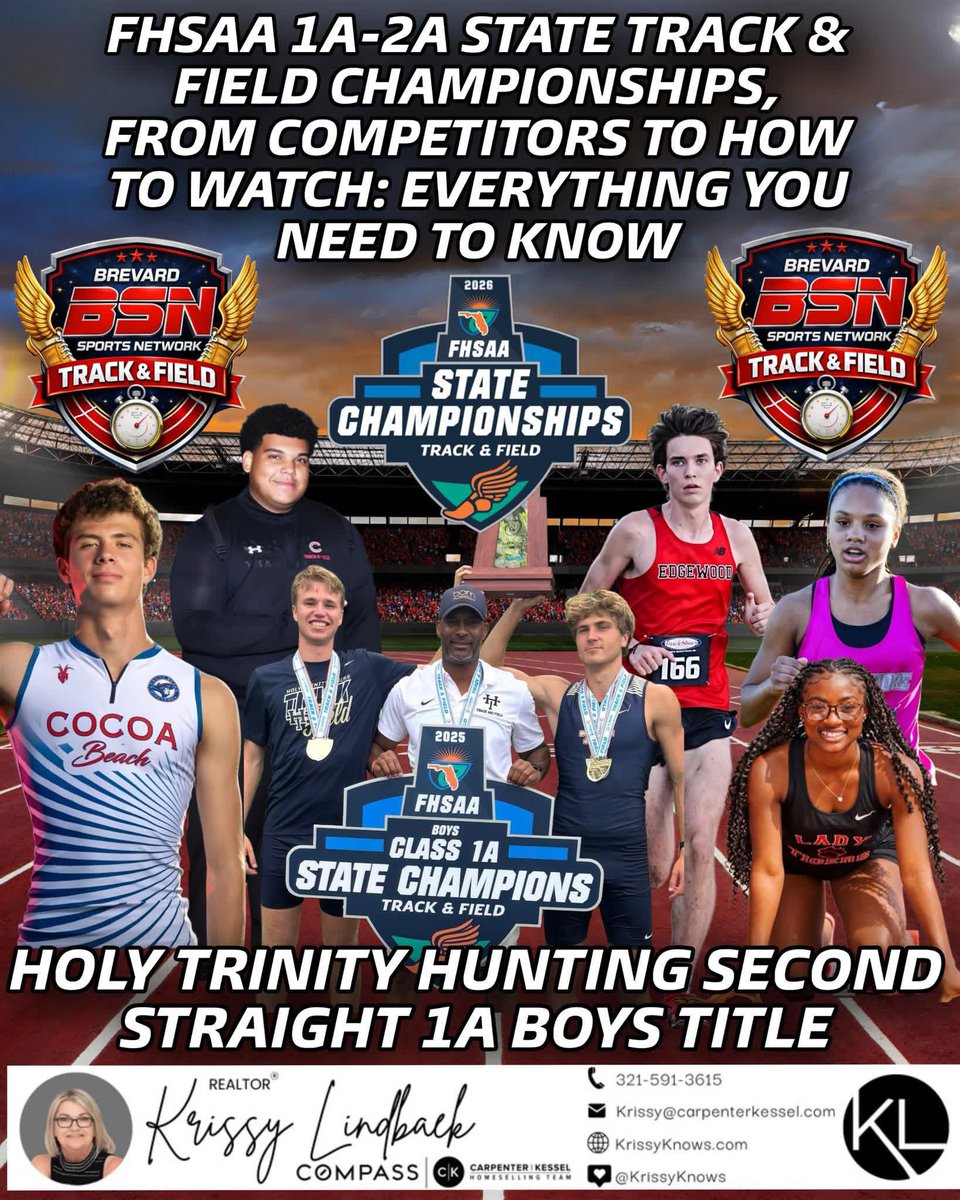 SportsBrevard's tweet photo. BSN TRACK &amp; FIELD STATE CHAMPIONSHIPS PREVIEW 🔥🏃‍♀️

Read the preview here: https://t.co/L2ws7qcdnS

#BSN #TrackAndField #FHSAA #StateChampionships #BrevardCounty #RunJumpThrow #FloridaTrack #RoadToState https://t.co/8S58K1yVDl