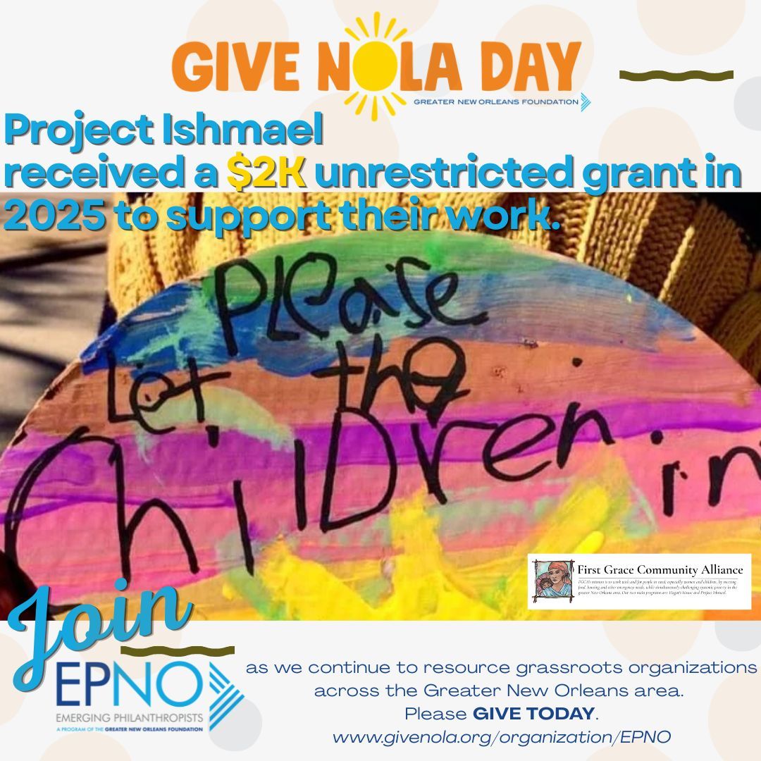 EPNOla's tweet photo. @projectishmael provides critical legal support to children and families while challenging systemic injustices impacting immigrant communities.

In 2025, EPNO granted $30K to six orgs.
Help us keep it going. Give today.
#GiveNOLADay

https://t.co/De20GOW9RD https://t.co/Cifma40ySA