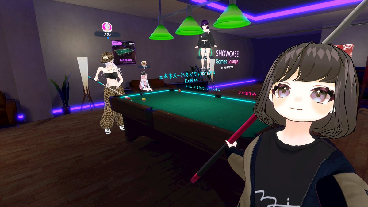 mizuhocoli's tweet photo. clusterのビリヤード完成しましたー！
試遊台を公開中！もちろんVRでもデスクトップ/スマホでも対戦できます！

オーナー周りのベータ機能が正式化したら配布も予定しています…！

ゲームラウンジ SHOWCASE https://t.co/F6Y42OuAdk #cluster https://t.co/X5WkfLtmjZ