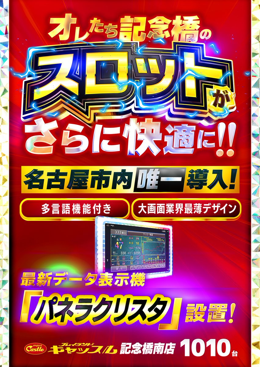 おはようございます。 キャッスル記念橋南店です。 朝9時開店！ 入場