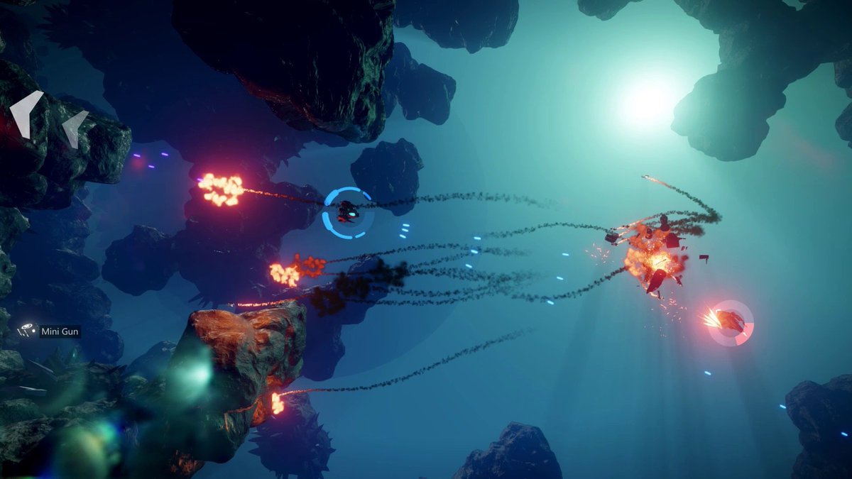 superverse_game's tweet photo. Only the light at the end of the passage guides our desperate flight.

#WIPWednesday #spaceshooter #cosmos https://t.co/4z2cJofZ9E