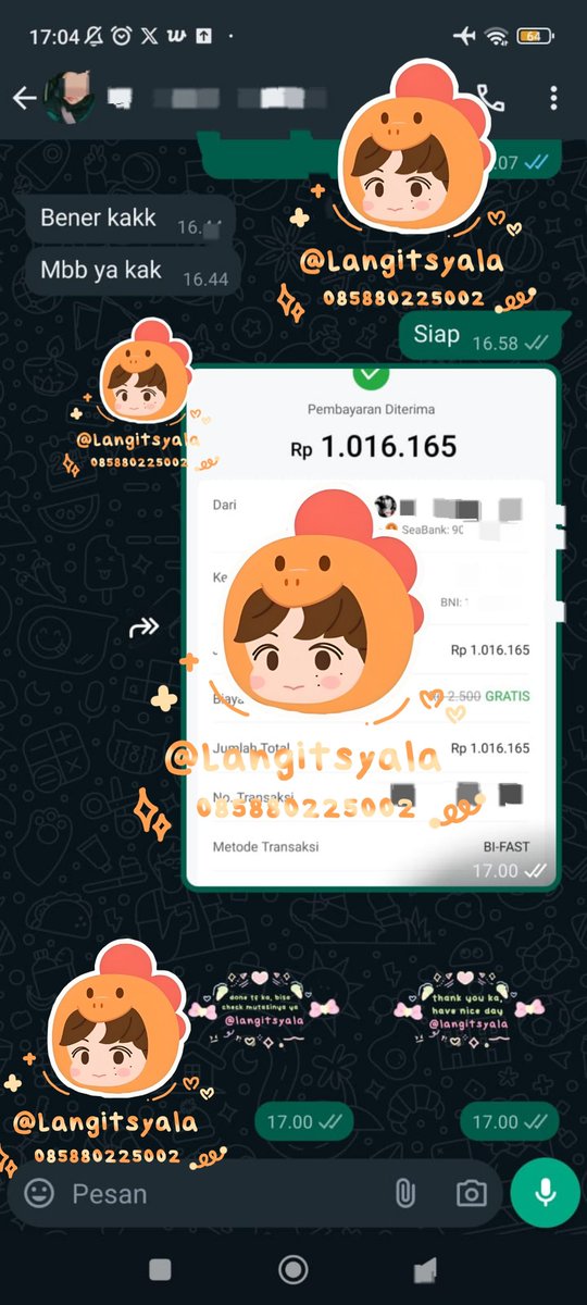 Langit0606's tweet photo. @dt0799 Gestun All Paylatter di @langitsyala aja ka! 

Fee start 20k 🙌 Adminnya sat set banget dan dijamin trusted 10000% udah banyak testi di pinned. 

{via scan,linkpayment, tagihan, bisa instan/ reguler}

fast respon ke :
wa ( di bio ) @langitsyala https://t.co/HHCG2z1jPx