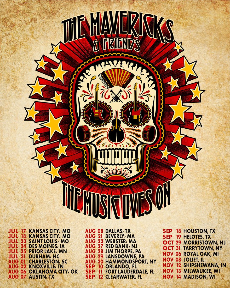 To all our Amazing fans… the music lives on.

We look forward to being with you all again. We’ve missed you. Love to you all!

Presale begins tomorrow, Wednesday 5/6 at 10am CST with artist code ELMAESTRO &amp; on sale to the public Friday 5/8 at 10am! 🎟️