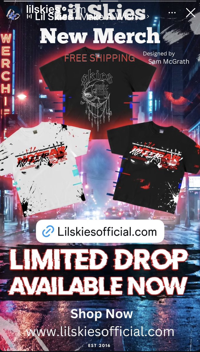 LilSkies's tweet photo. New Merch drop https://t.co/pTKKrWi430 https://t.co/k07szvtdnX