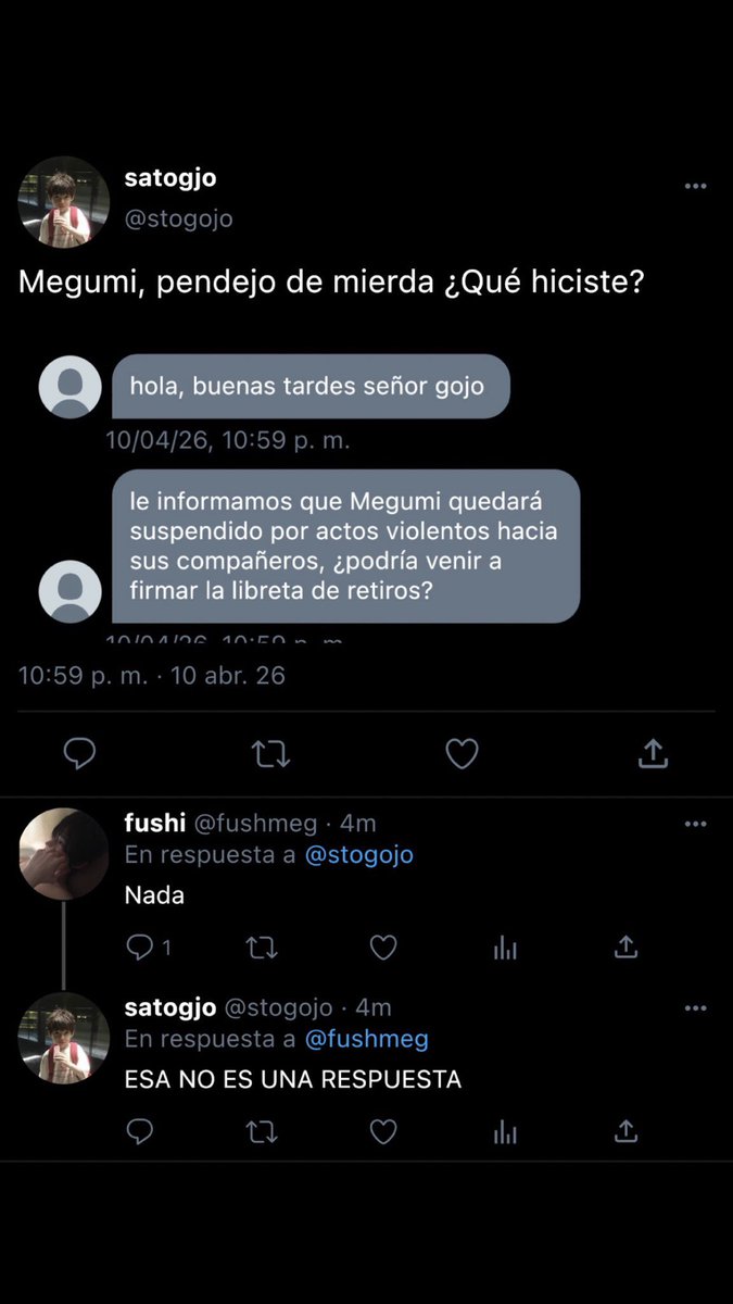 puntomeggolico_'s tweet photo. un Au #Itafushi 

Donde a Itadori le hacen bullying x ser “gordo” 

Y donde a satoru lo citan del colegio, pq Megumi se cago a Piñas con sus compañeros “sin razón” 

(nuevo hilo) https://t.co/6bsNKQyz13