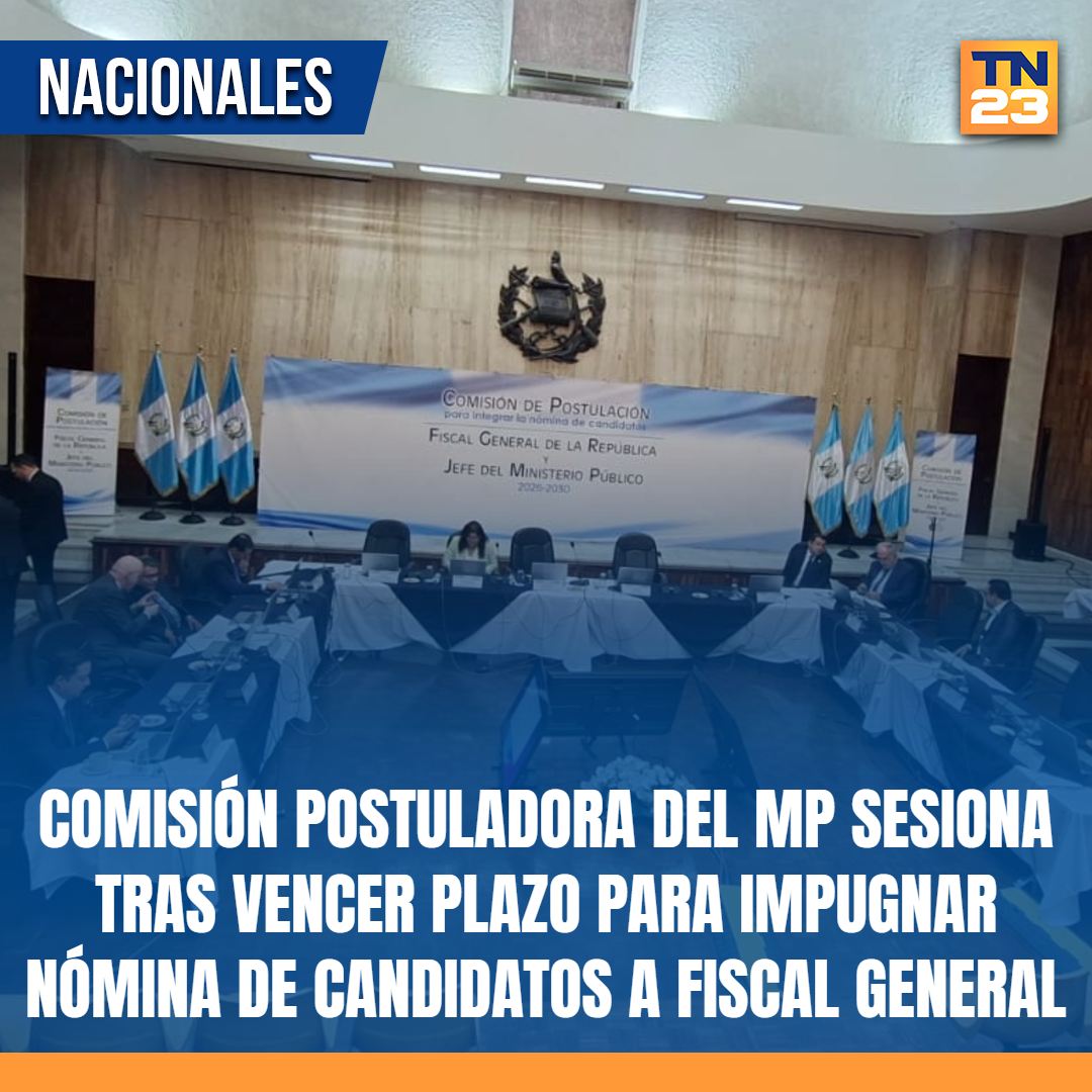 TN23NOTICIAS's tweet image. #ComisiónPostuladora del #MP #sesiona tras #vencer #plazo para #impugnar #nómina de #candidatos a #FiscalGeneral ➡️ bit.ly/49dZoQI