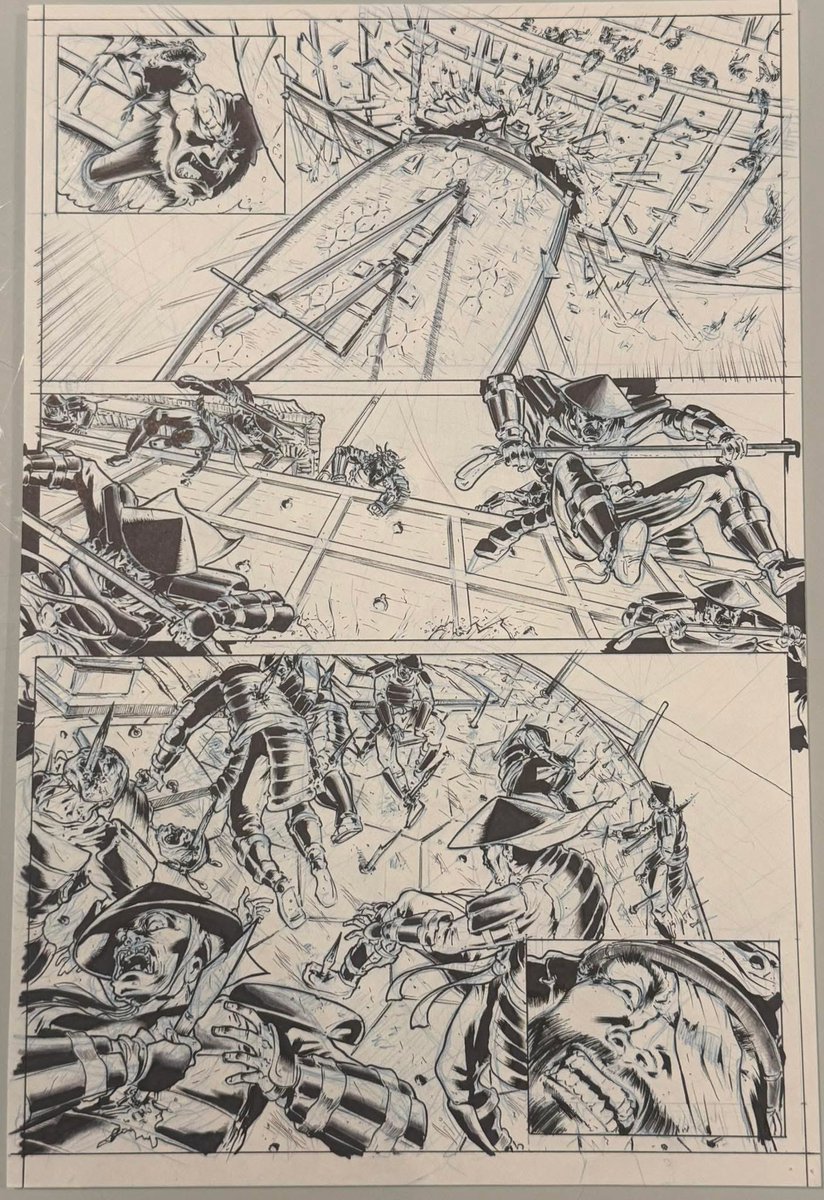 OKompan's tweet photo. The last piece of original art that is available for the YI SOON SHIN campaign is no ordinary piece of art!

It comes from WARRIOR AND DEFENDER #3 and is the first full page featuring the Dragon Ship in action!

Claim it now before someone else does!

https://t.co/in7PTGDyqM https://t.co/VeNszkRPBs