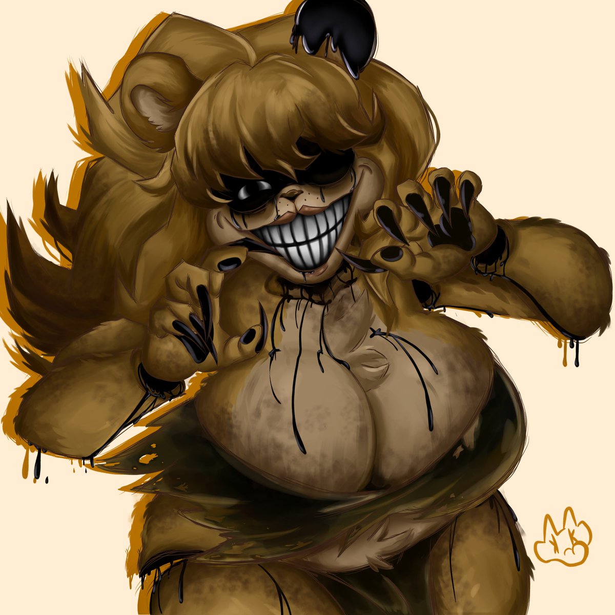 87Foxthefox's tweet photo. AFTER THE LONG WAIT, HERE'S GROTESQUE TYPE-0!!! Thank you so much for all the support you've given me these past few days. Love you all! Fan art of the model by @CryptiaCurves 
#fanart #furryart #nsfwtwt #fazclaireNightclub #creepyart https://t.co/3AL5Upru3E
