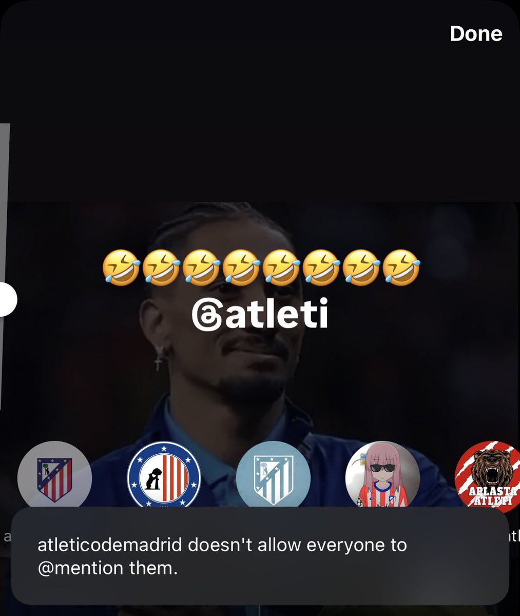 iStanMessi30's tweet photo. Atletico Madrid have disabled tagging on their Instagram 😭😭😭😭🙏🙏 https://t.co/xaFqJeSvSQ